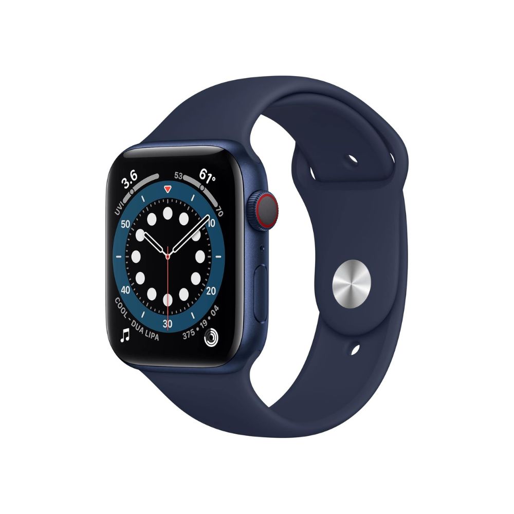 Apple Watch Series 6 44mm Blue Aluminum Case Navy Sport Band (GPS + Cellular) - Blue -Excellent Refurbished - AU Version