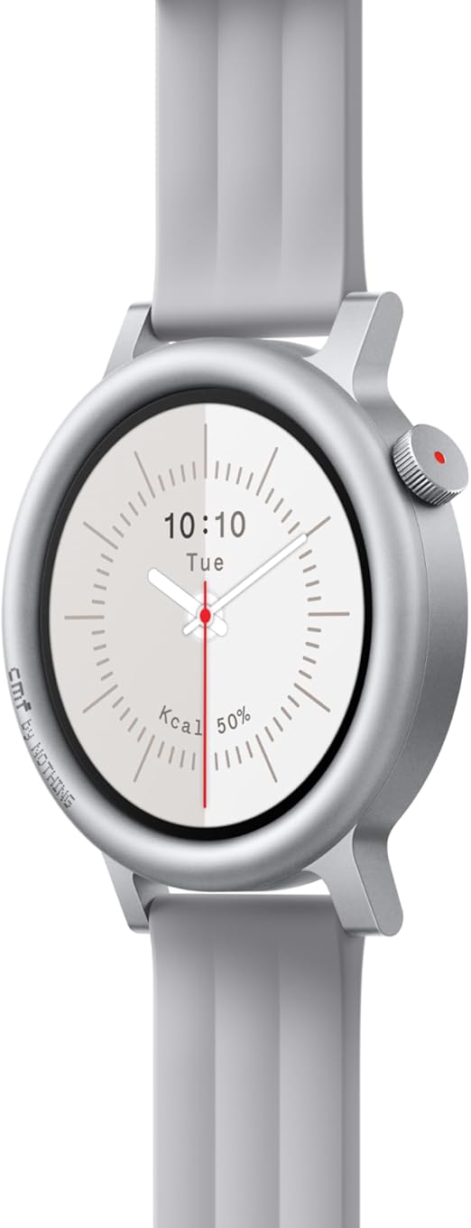 Nothing CMF by Nothing Watch Pro D395 (Silver with Light Grey Strap)