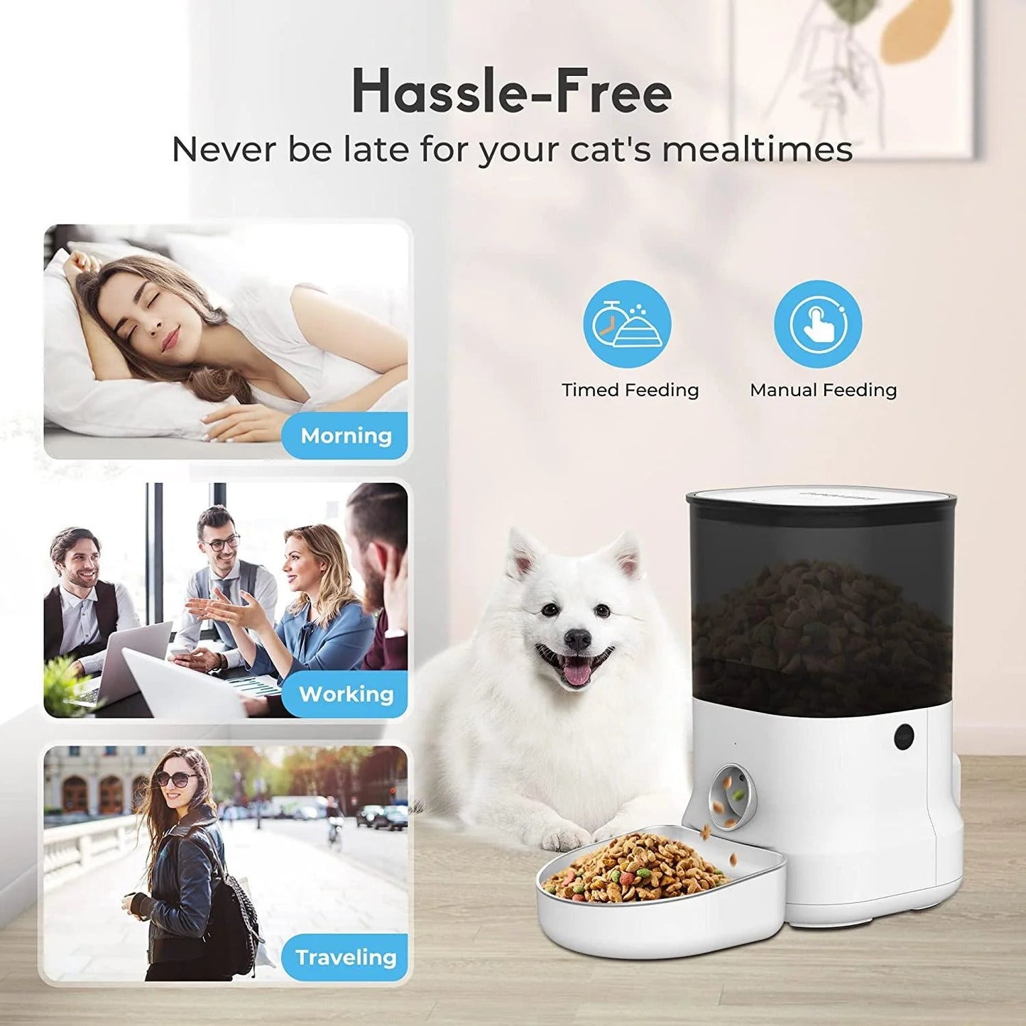 Dogness F12 Cube Programmable Feeder 4L – White Dogness