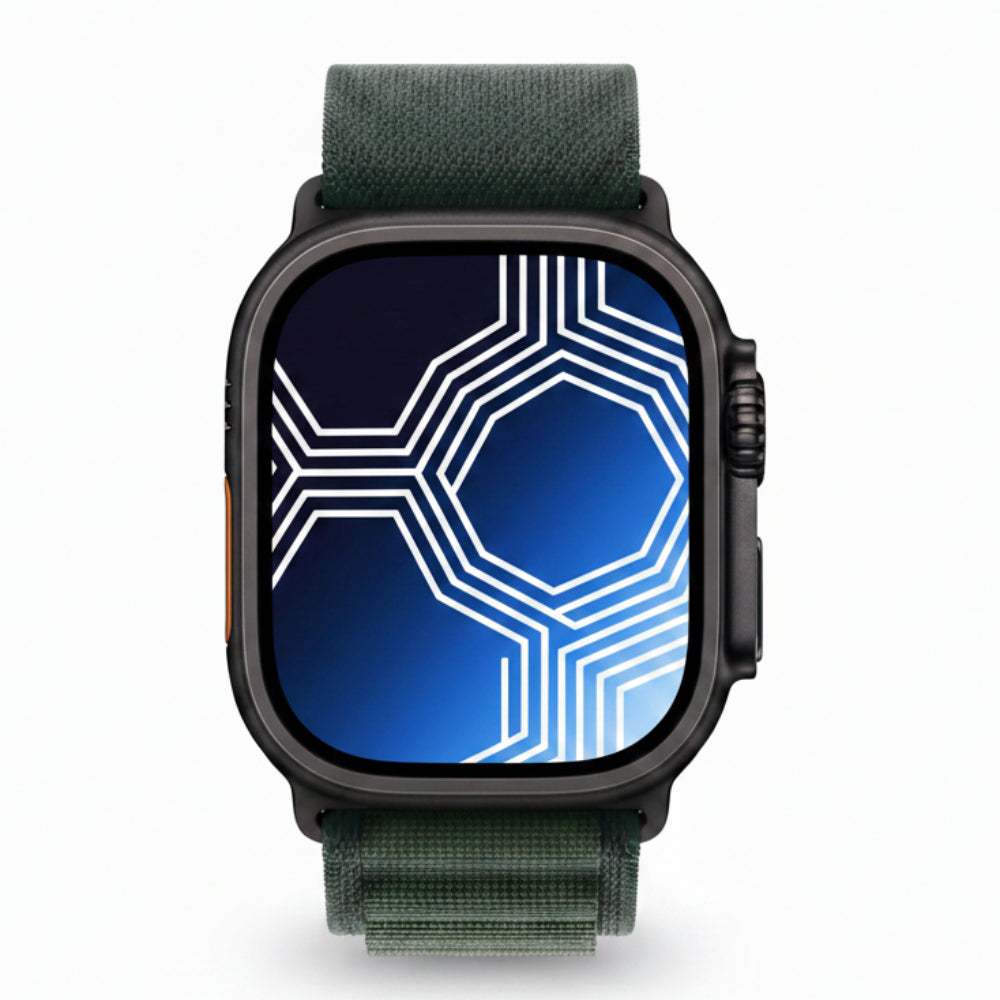 Apple Watch Ultra 2 49mm Titanium Case Black/Green Alpine Loop (M) GPS + Cellular Smartwatch - Pristine - Refurbished Apple