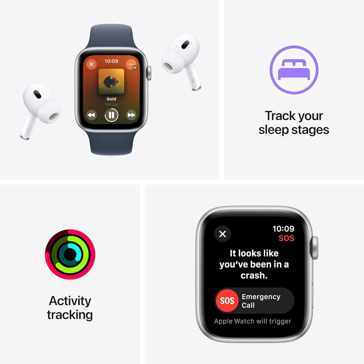 Apple Watch SE GPS + Cellular 44mm Sport Band Aluminum Case – Midnight (M/L) (AU Version) - Pristine – Refurbished Apple
