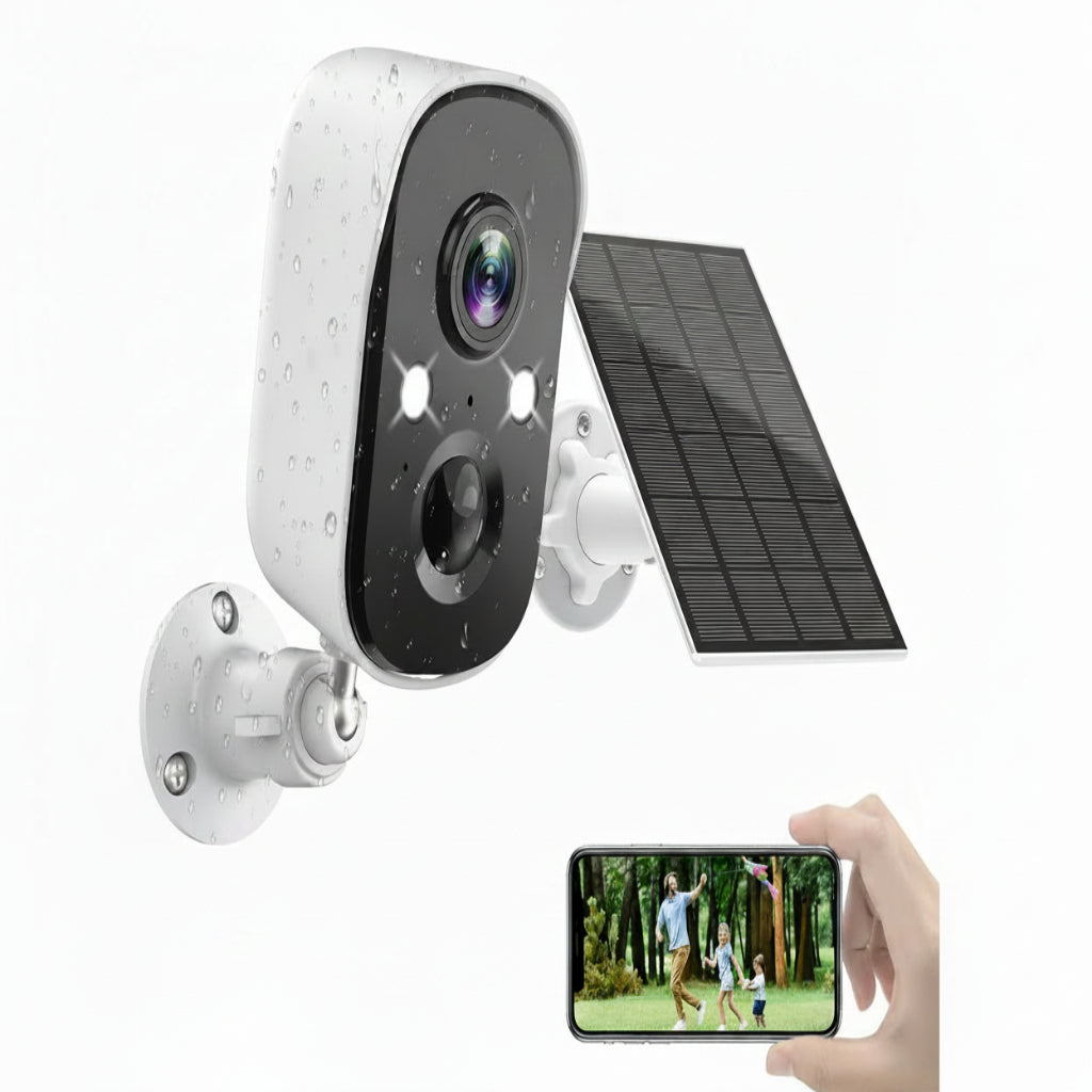1080P HD Outdoor Solar WiFi Security Camera with Night Vision, Motion Detection & Two-Way Audio
