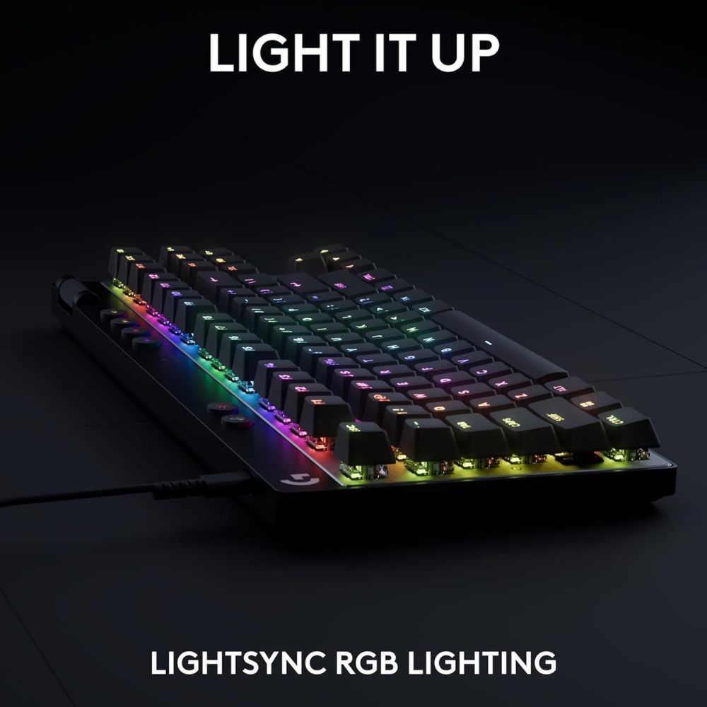 Logitech G PRO X (TKL Rapid) Wired Gaming Keyboard Black
