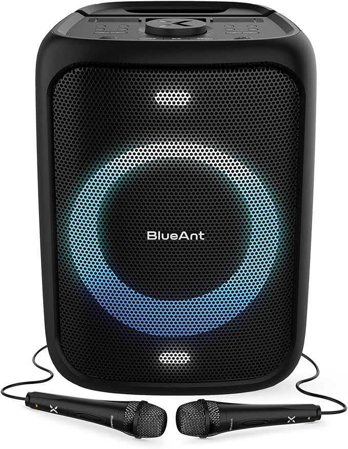 Blueant X5 Portable 60W Bluetooth Party Speaker with 2 Microphones - Black - Pristine - Refurbished BlueAnt