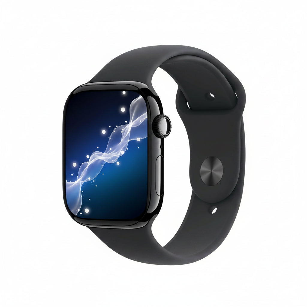 Apple Watch Series 10 GPS + Cellular 42mm,46mm - Rose Gold, Silver, Jet Black - Aluminum Case with Sport Band Apple