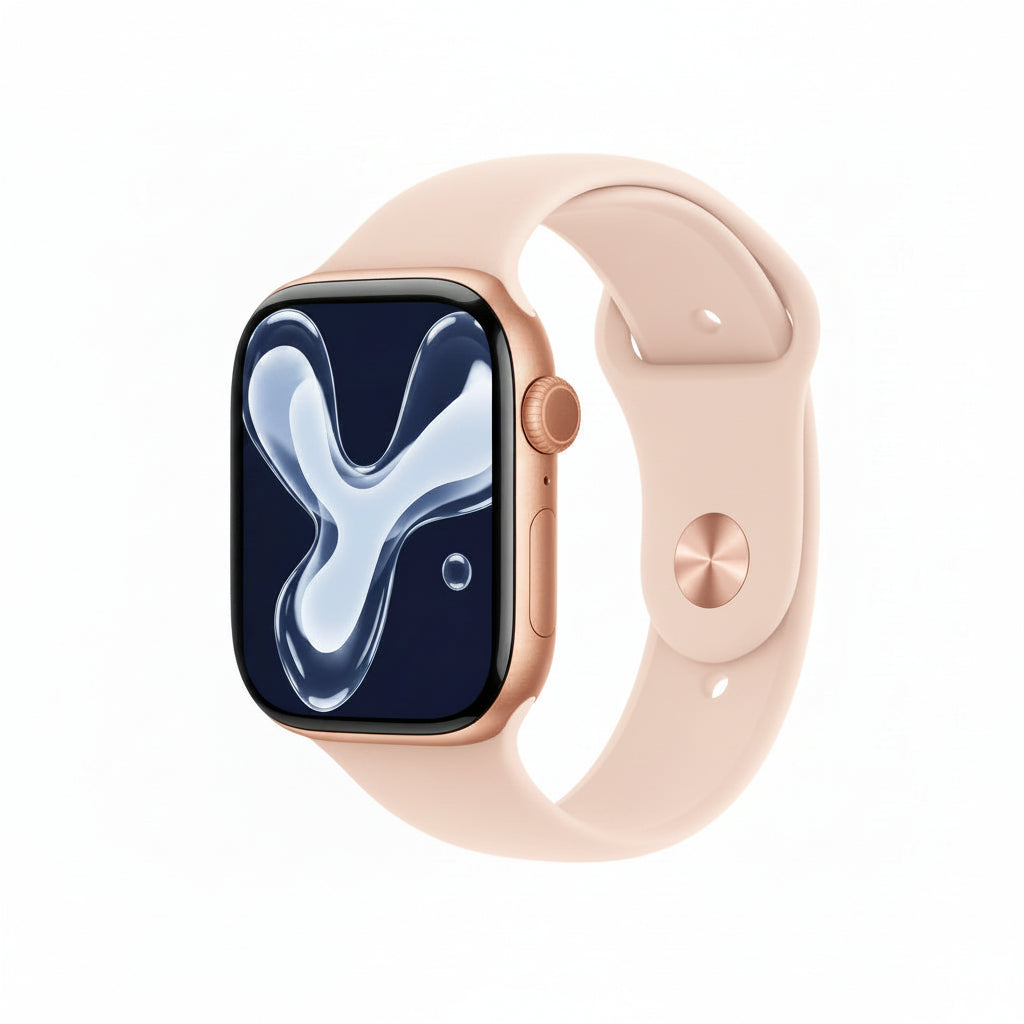 Apple Watch Series 10 GPS + Cellular 42mm,46mm - Rose Gold, Silver, Jet Black - Aluminum Case with Sport Band Apple
