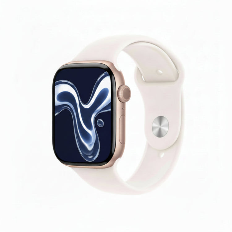 Apple Watch Series 10 GPS + Cellular 42mm,46mm - Rose Gold, Silver, Jet Black - Aluminum Case with Sport Band Apple