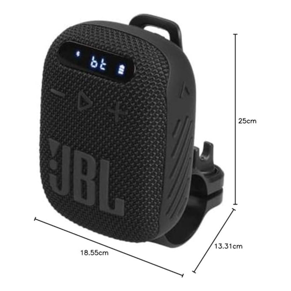 JBL Wind 3 FM Bluetooth Handlebar Speaker – Black, Blue
