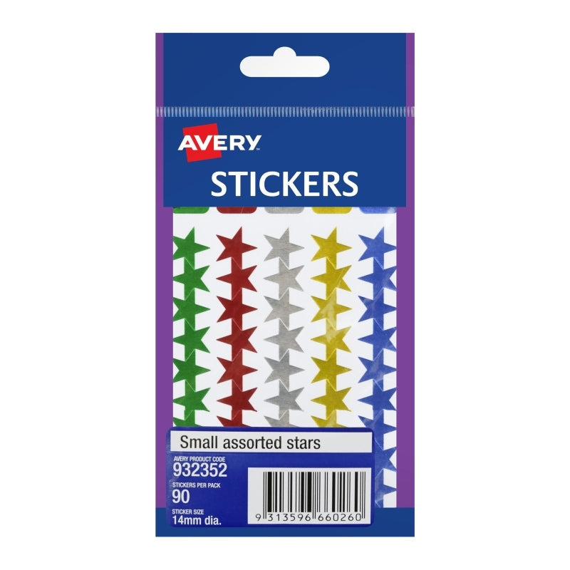 Avery Small Star Asst Bx10 Avery