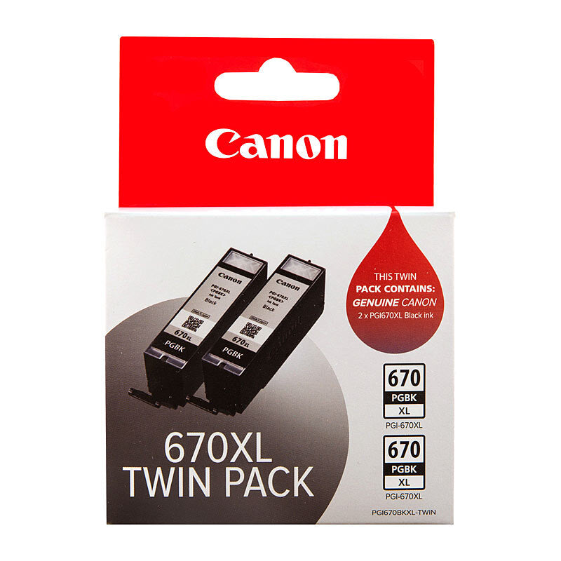Canon PGI670XL Blk Ink Twin Pk Canon