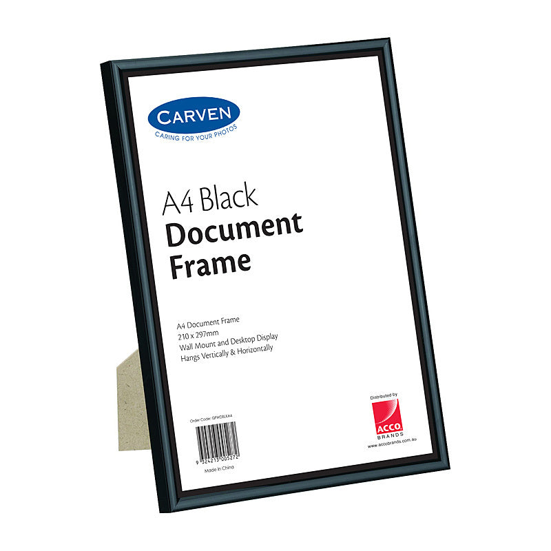 Carven Document Frame Black A4 Carven