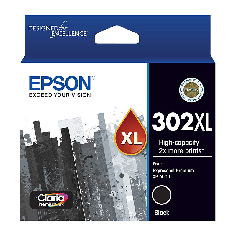 Epson 302XL Black Ink Cart Epson