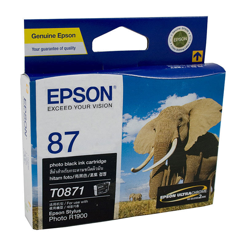 Epson T0871 Ph Black Ink Cart Epson