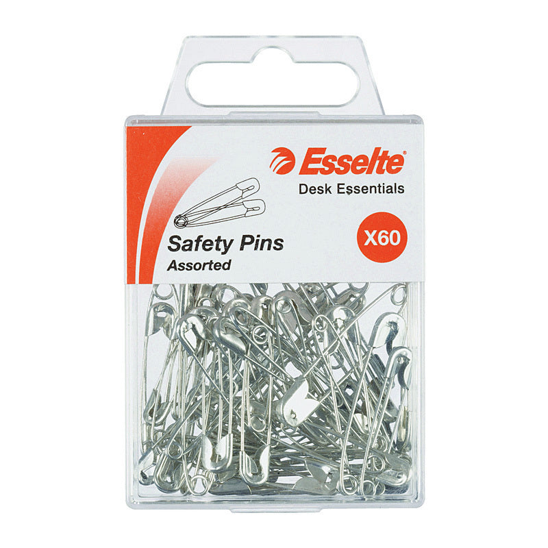 Esselte Safety Pins Ast Pk60 Esselte