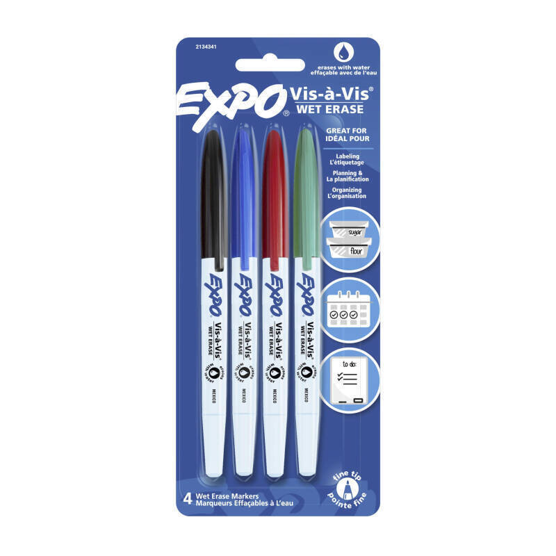Expo WB Mrkr Wet Erase Pk4 Bx6 Expo