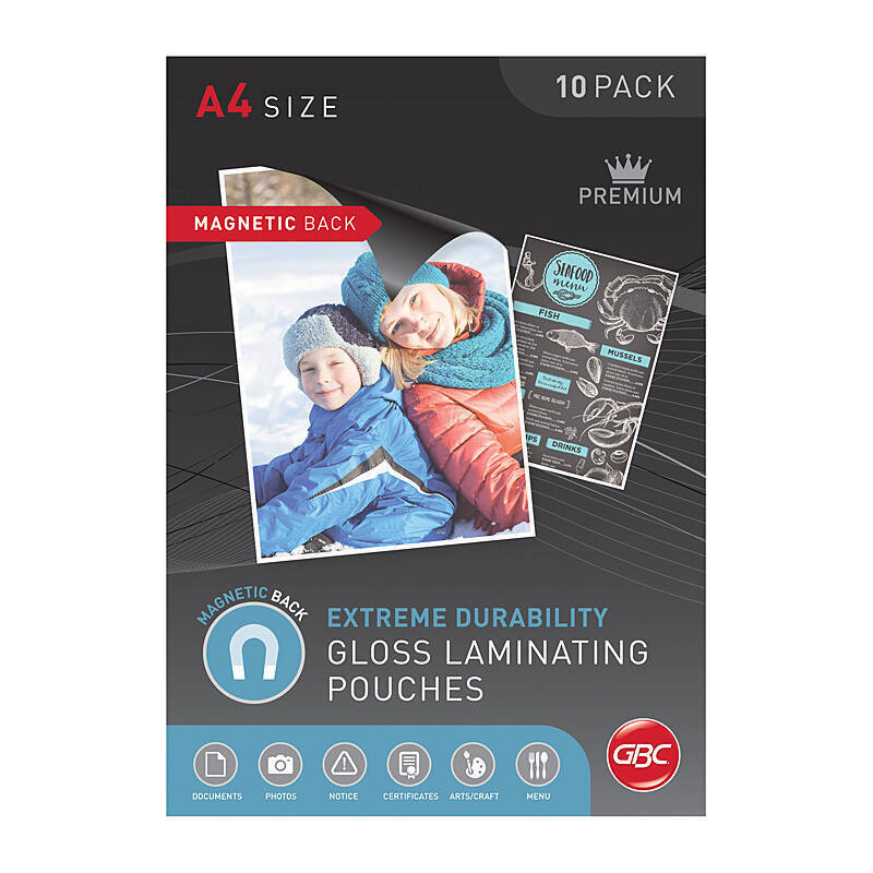 GBC A4 Magnetic Pouches 10Pk GBC