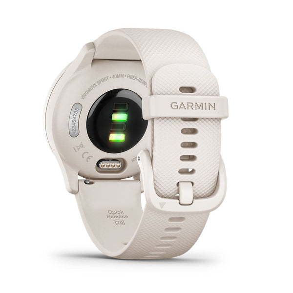 Garmin Vivomove Sport Hybrid Smart Watch - Ivory Case and Silicone Band (AU Version) Garmin