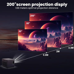 Transpeed S2 Smart Portable Projector with Dual Wifi Speaker Transpeed