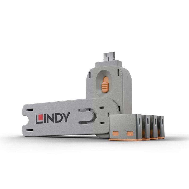 Lindy USBA Port Block/Key x4 O Lindy