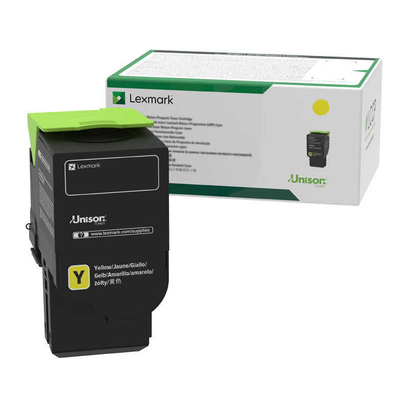Lexm 78C6UYE UHY Yellow Toner Lexmark