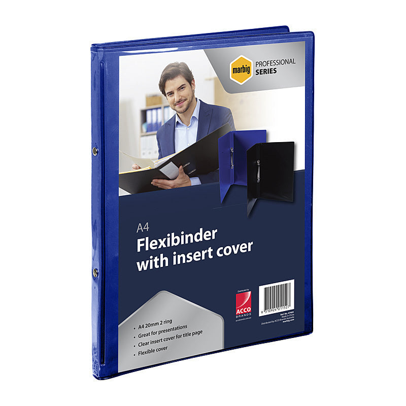 Mbg Flexibnd 2R 20mm A4 Cl Blu Marbig