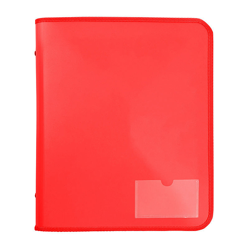MbgZipBndr 25mm 2D W/Case Red Marbig