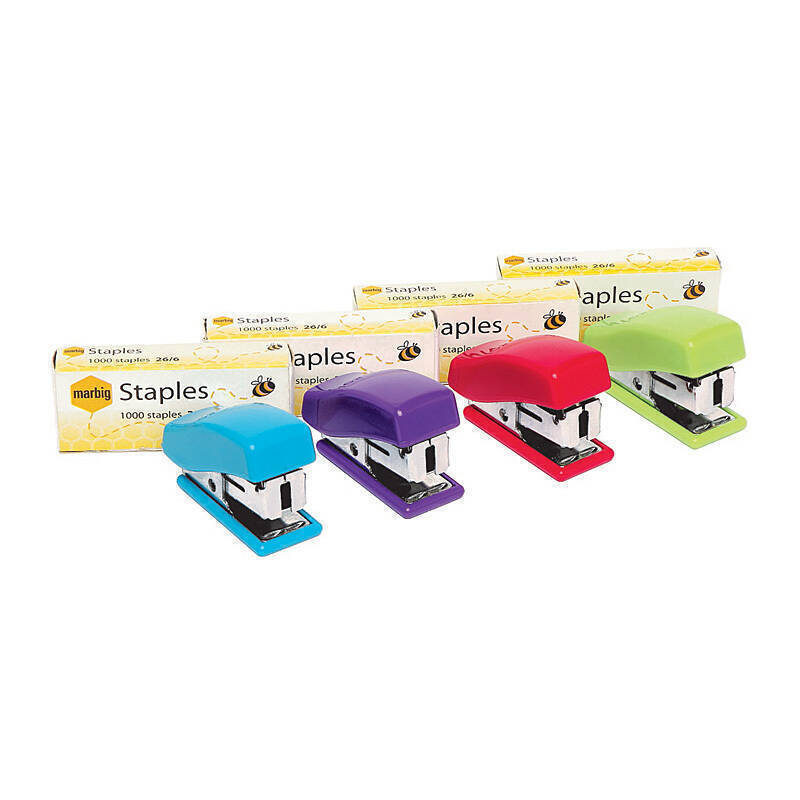 Mbg Stapler Mini 26/6 Asst H/S Marbig