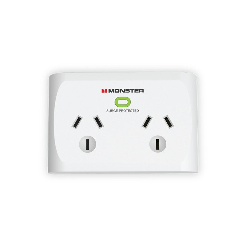 Monster 2-Port Surge White Monster