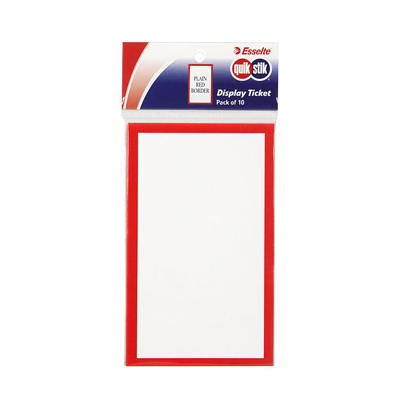 Quikstik Dspy Tkt Rd Brdr Pk10 Quikstik