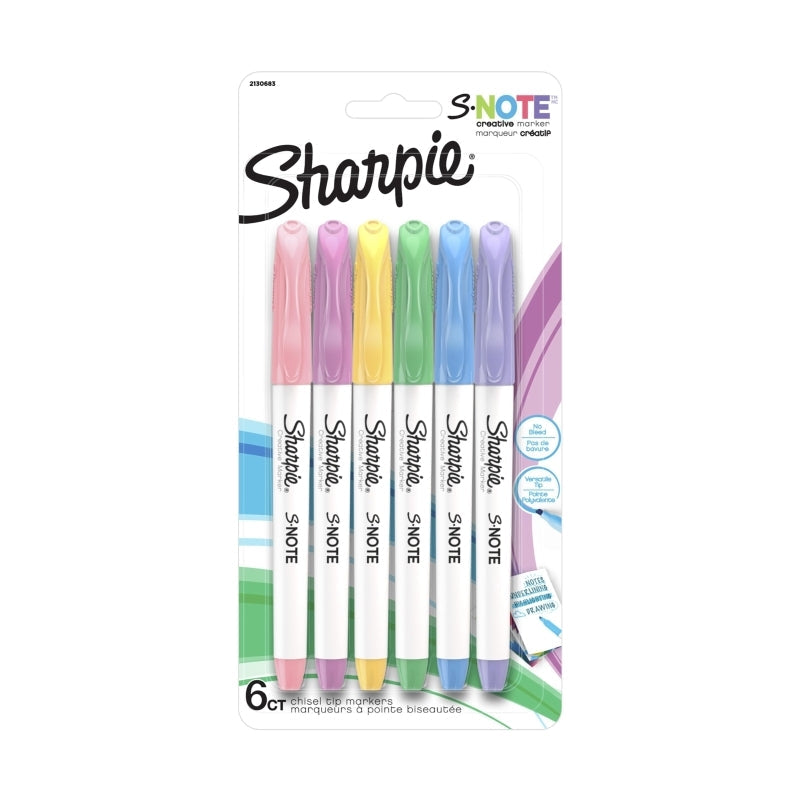 Sharpie S-Note Pastel Pk6 Bx6 Sharpie