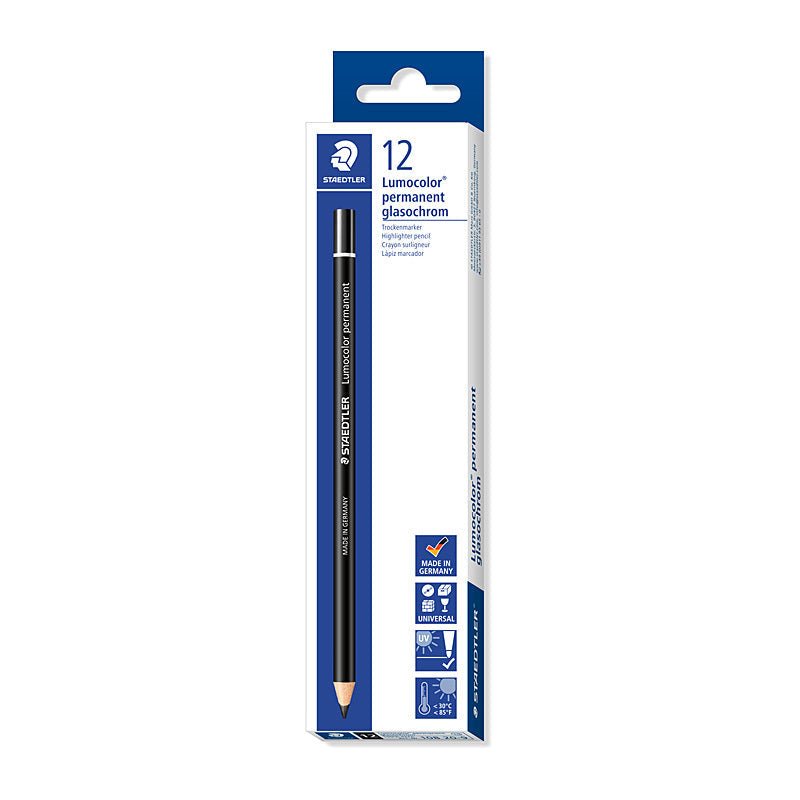 Staedtler Perm Pencil Blk Bx12 Staedtler