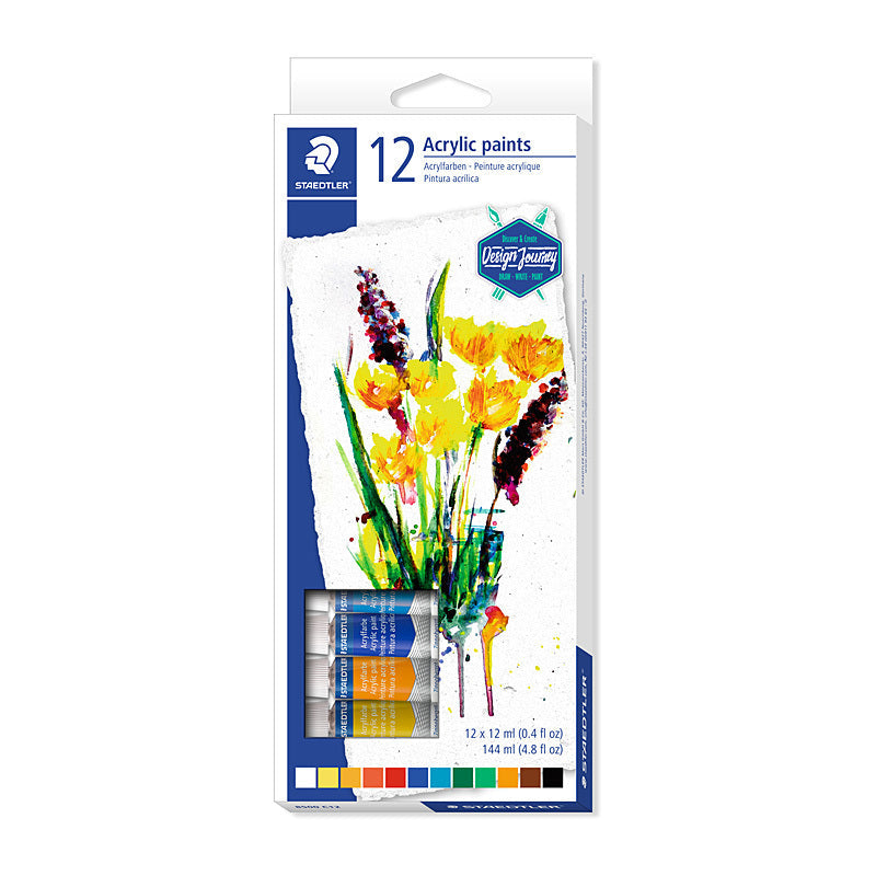 Staed Acrylic Paint Asst Bx12 Staedtler