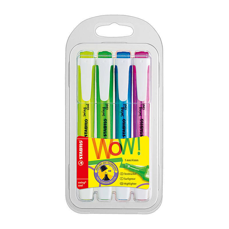 Stabilo SwingCool H/L Ast Wlt4 Stabilo