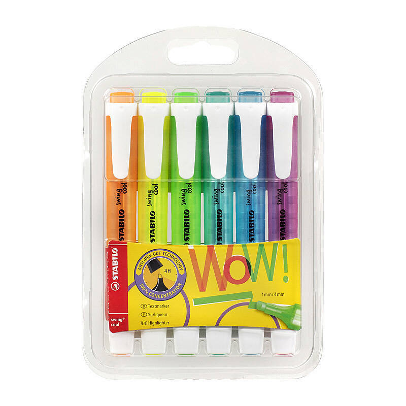 Stabilo SwingCool H/L Ast Wlt6 Stabilo