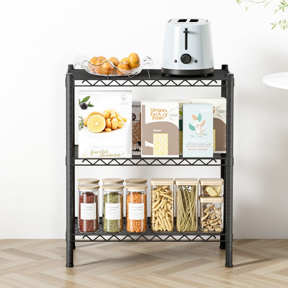 Artiss 3-Tier Shelving Unit Adjustable Garage Storage Shelves Kitchen Rack Steel Tristar Online