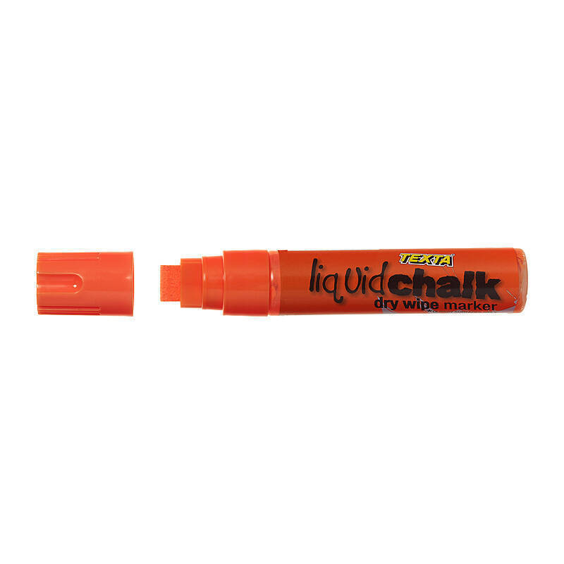 Texta Liq Chalk Dry Wipe Ornge Texta