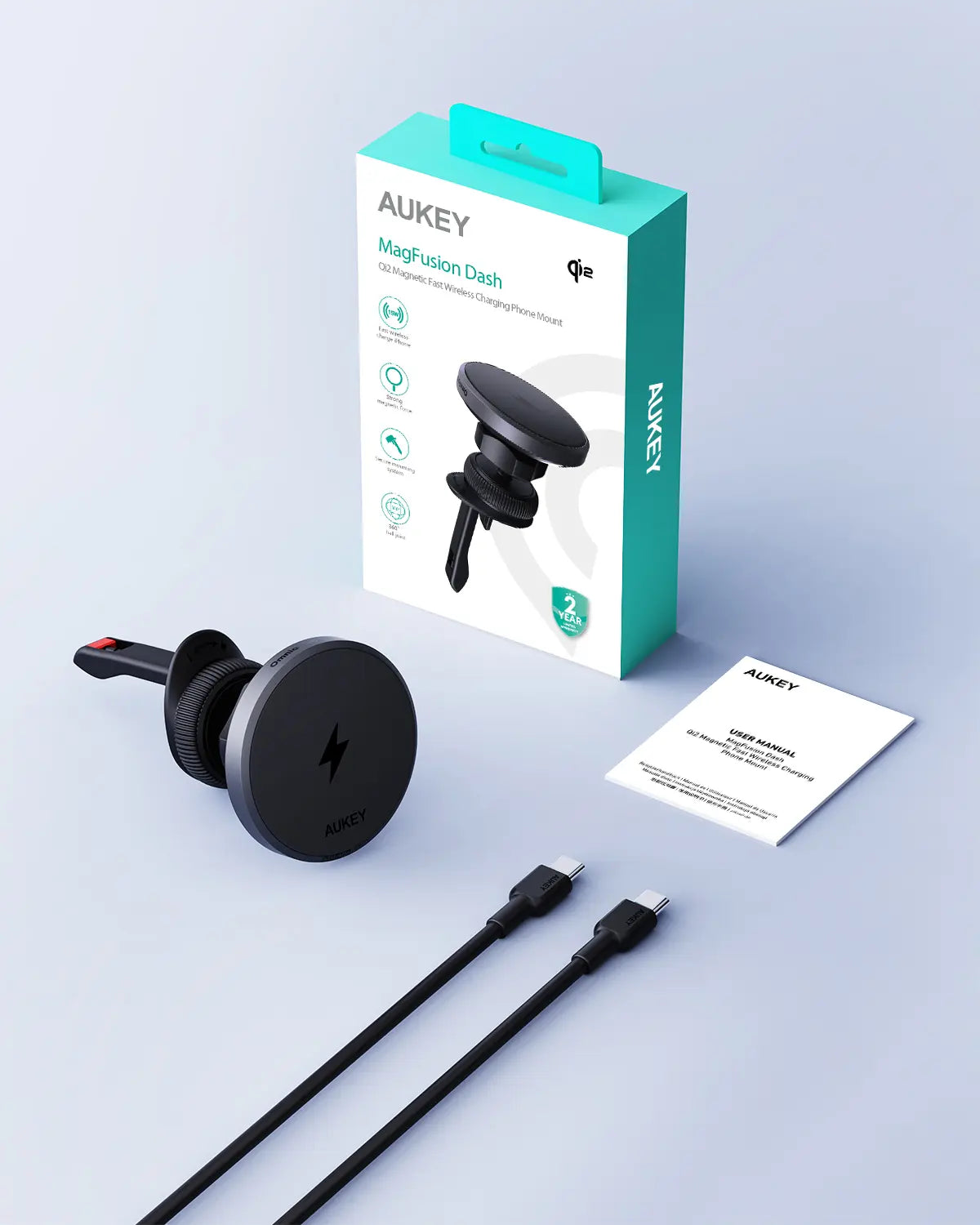 Aukey MagLink Dash Magnetic Fast Wireless Charging Phone Mount (HD-MC13) Tristar Online