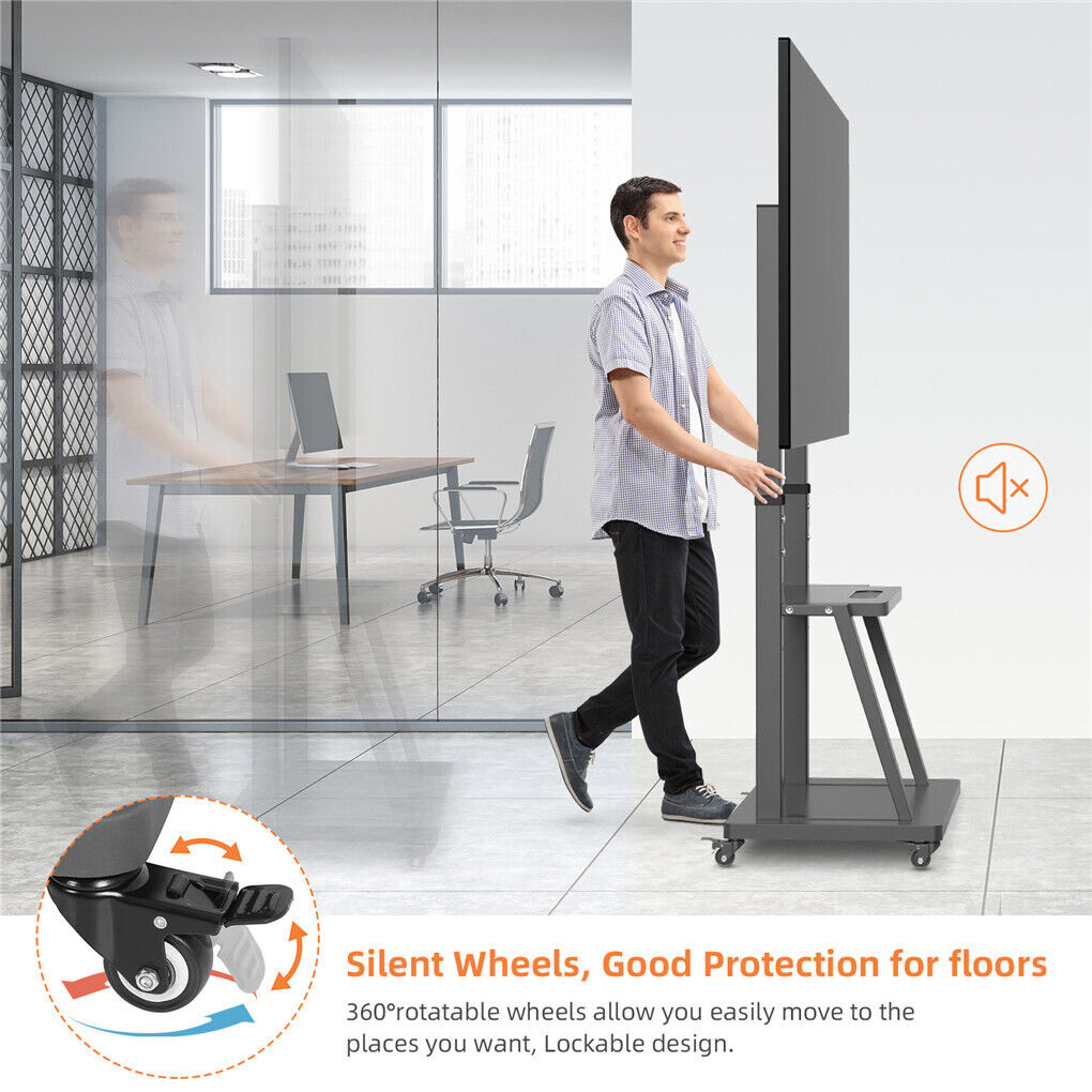 32-100 Heavy Duty TV Wall Mount with Shelf & Wheels Tristar Online