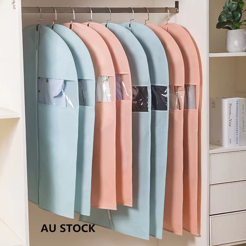 Blue Garment Bag 60x100cm Dustproof Suit Dress Coat Cover Protector AU Tristar Online