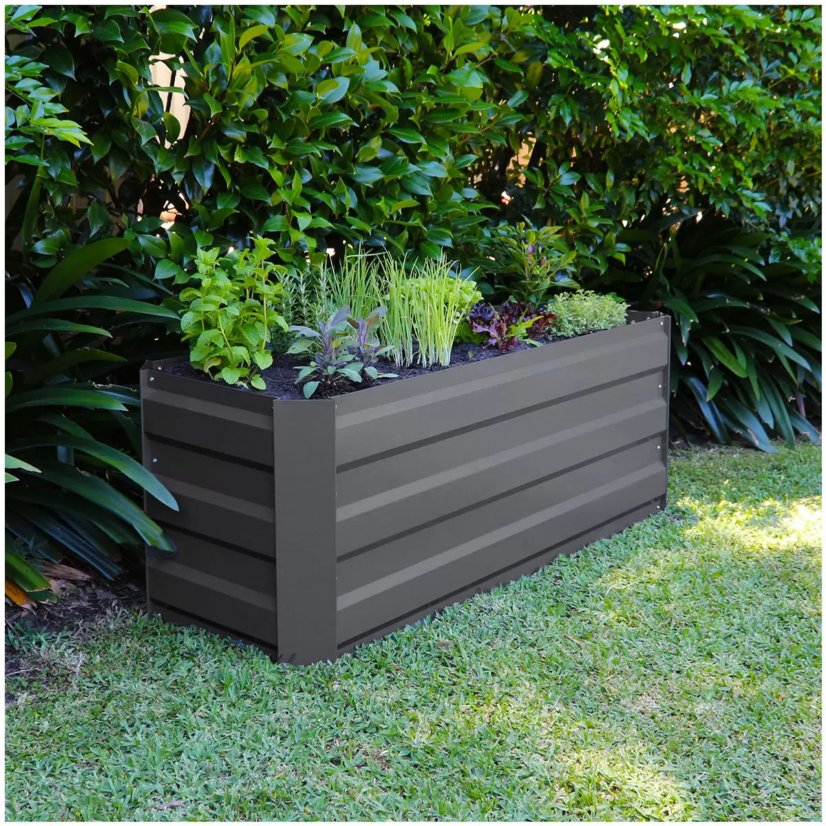 Slimline Garden Bed 120 x 45 x 45cm Charcoal Tristar Online