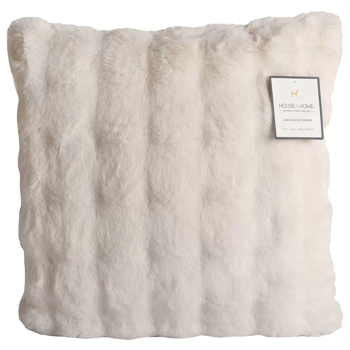 Luxe faux fur cushion 55 x 55cm ivory Tristar Online