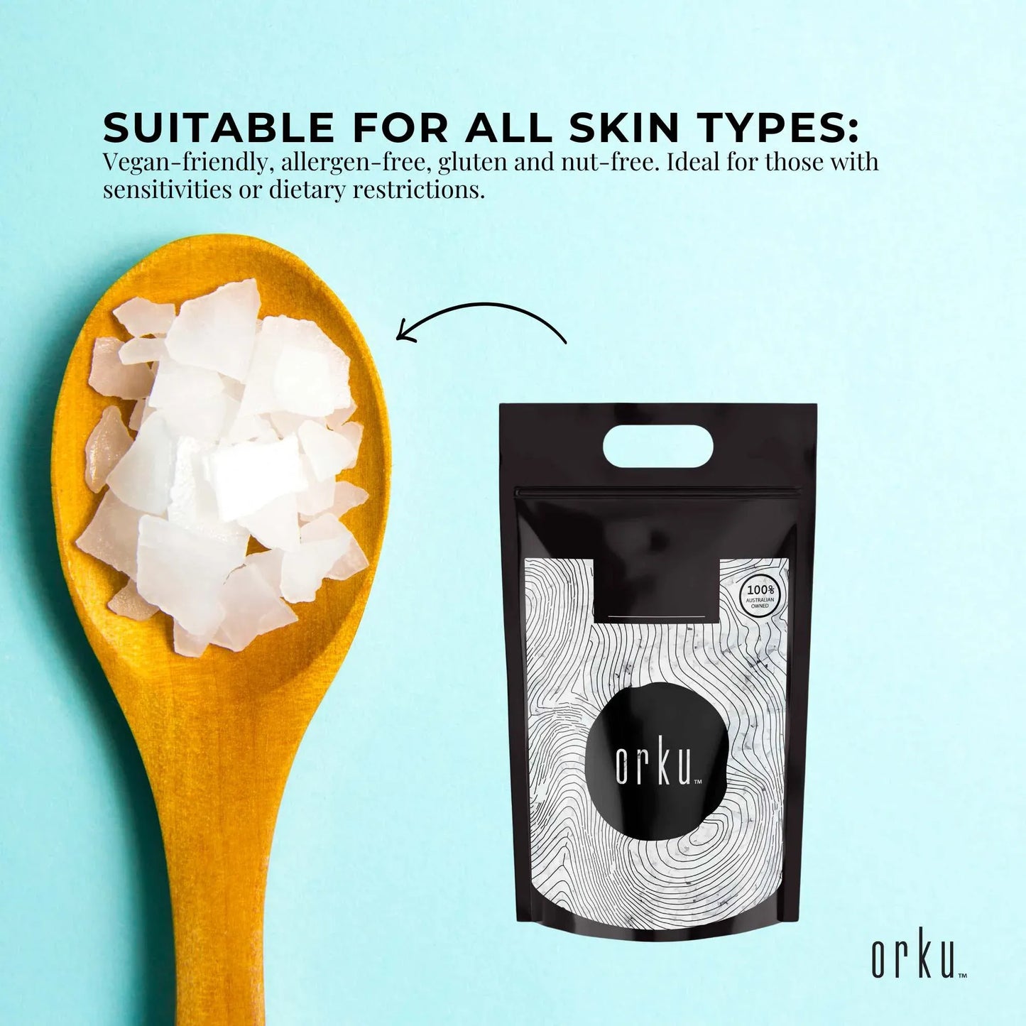 Orku 10Kg Magnesium Chloride Flakes Hexahydrate - FCC USP Spec Bath Salts