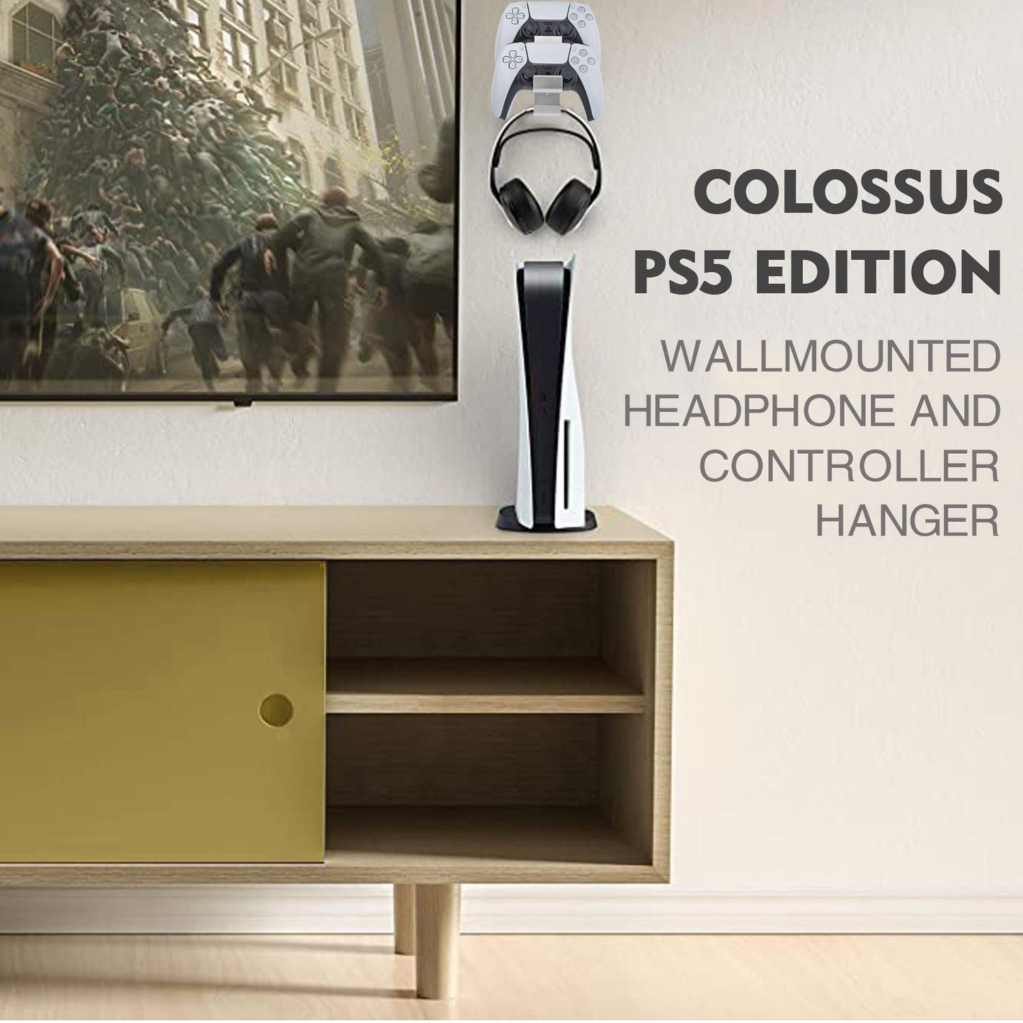 Wall Mounted Hanger for Ps5 / Ps4 - Gamepad & Headphone Combo Tristar Online