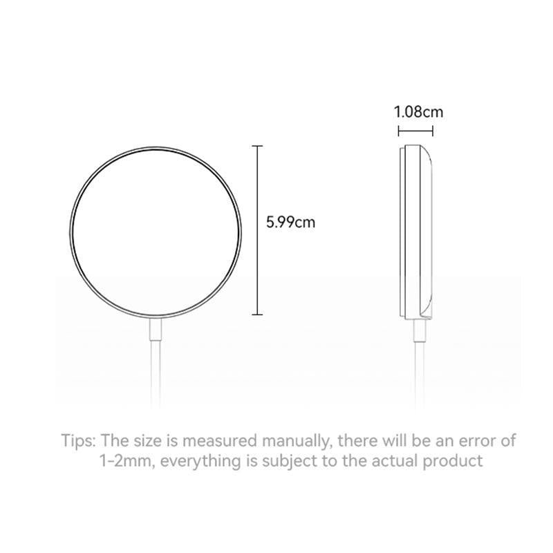 15W Magnetic Fast Wireless Charger White Tristar Online