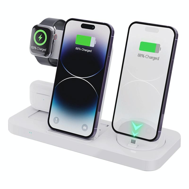 6 In 1 Foldable Vertical Wireless Charger - Black Tristar Online