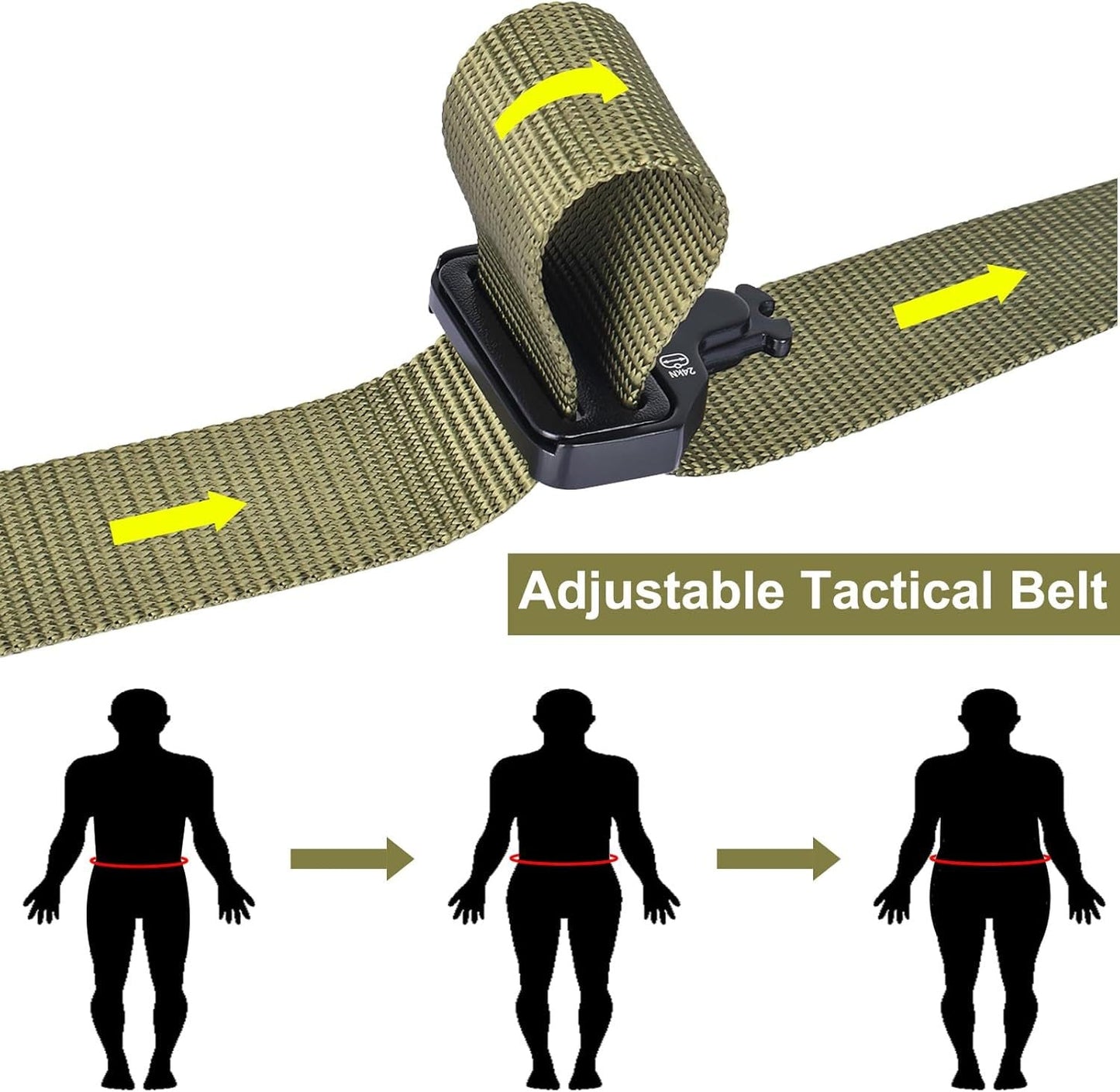 Black Adjustable Tactical Battle Belt Set - Padded MOLLE Outer & Nylon Inner Belt Tristar Online