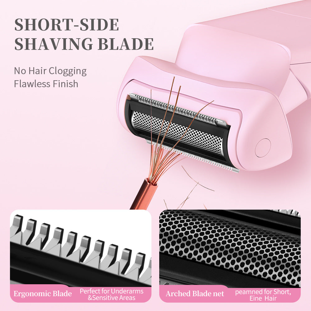 Pink 2-in Women's Electric Body & Bikini Trimmer Kit - Painless Ultra-Close Shaver Tristar Online