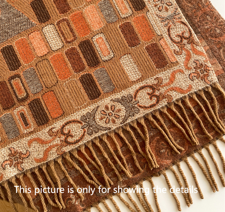 Khaki Bohemian Paisley Print Scarf - Large Lightweight Shawl Wrap - 200cm x 65cm Tristar Online