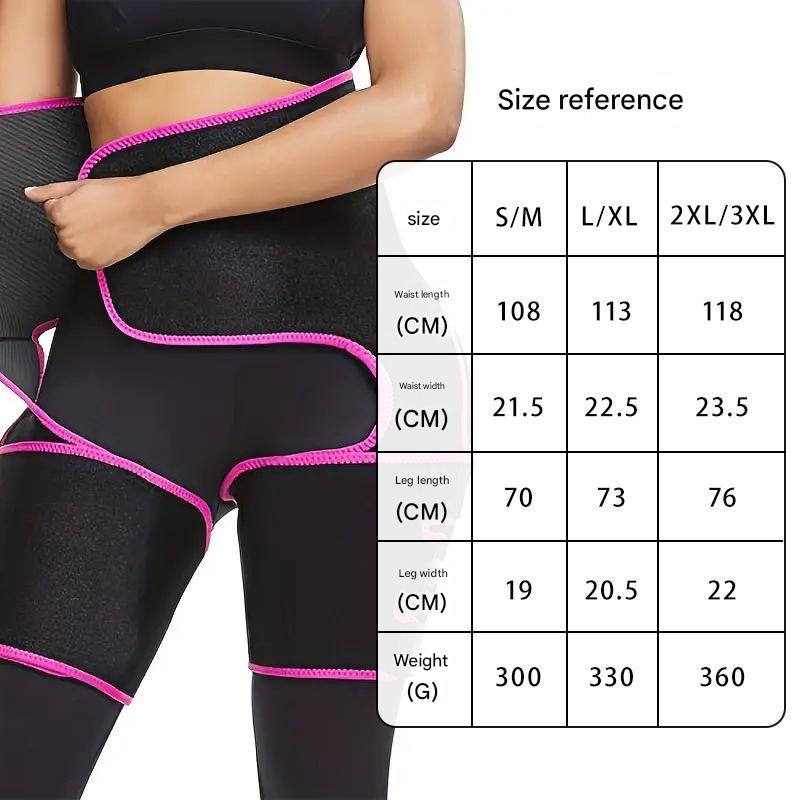 Black Women's 3-in-1 Body Shaper: Waist Cincher, Thigh Slimmer, Glute Lifter - Workout Gear (Size : XXL/XXXL) Tristar Online