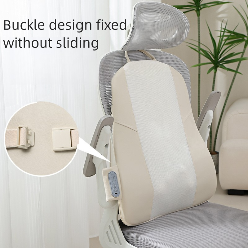 Grey Slim Wireless Shiatsu Back Massager Cushion - Rechargeable Heated Massage Pad for Full Back Relief Tristar Online